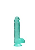 6"""" / 15 cm Realistic Dildo With Balls - Turquoise