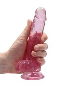 7"" / 18 cm Realistic Dildo With Balls - Pink