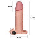 Add 2"" Pleasure X Tender Vibrating Penis Sleeve Flesh