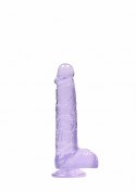 6"" / 15 cm Realistic Dildo With Balls - Purple