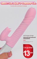 Wibrator-Silicone Vibrator USB 7 Function and Thrusting Function / Heating, purple