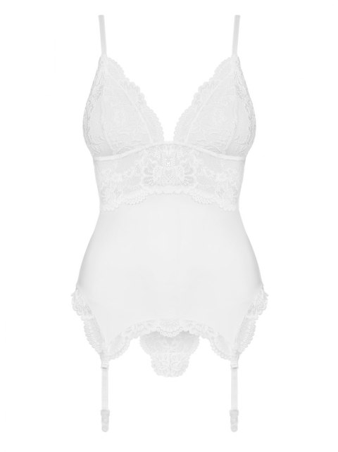 Bielizna-810-COR-2 gorset i stringi biały S/M