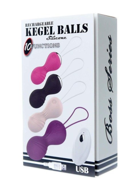Kulki-Vibrating Silicone Kegel Balls USB 10 Function / Remote control -Flesh