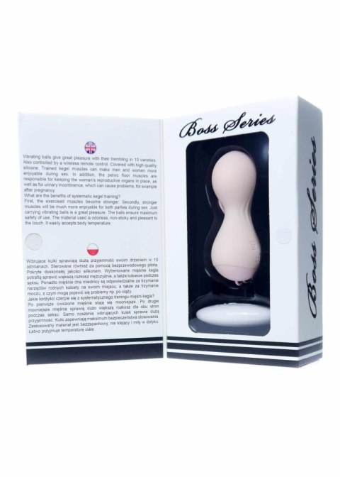 Kulki-Vibrating Silicone Kegel Balls USB 10 Function / Remote control -Flesh