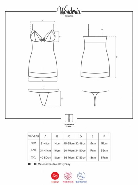Bielizna-Wonderia koszulka i stringi S/M