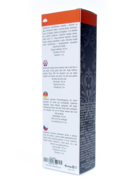 Nakładka przedłużająca i pogrubiająca penisa przekładana przez jądra.-Perfect Sleeve