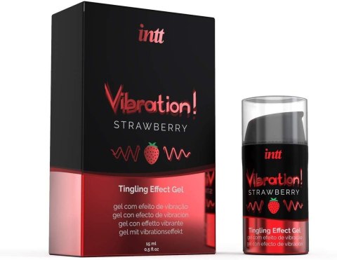 Żel wibrujący o smaku truskawkowym -VIBRATION STRAWBERRY 15 ml