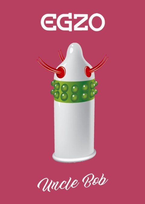 STYMULUJACA prezerwatywa Z WYPUSTKAMI-Egzo Uncle Bob