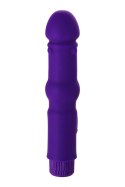 A-TOYS, Vibrator with clitoral stim, Silicone, Purple, 18 cm