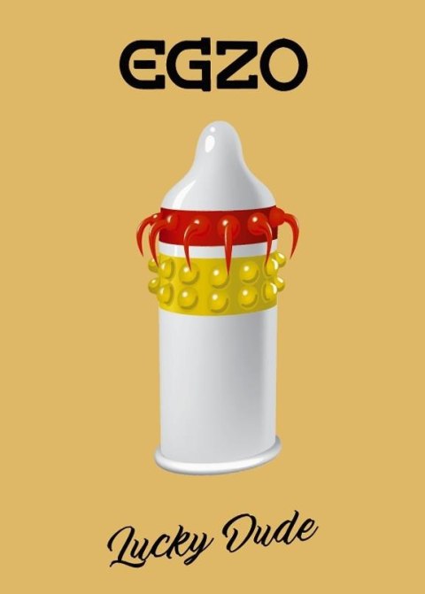 STYMULUJĄCA prezerwaywa z WYPUSTKAMI -Egzo Lucky Dude