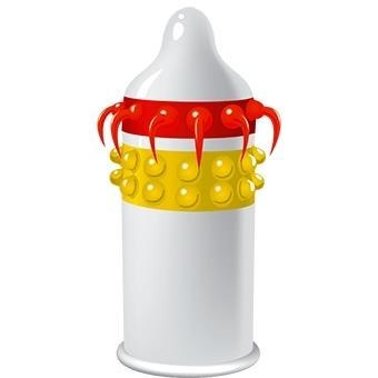 STYMULUJĄCA prezerwaywa z WYPUSTKAMI -Egzo Lucky Dude