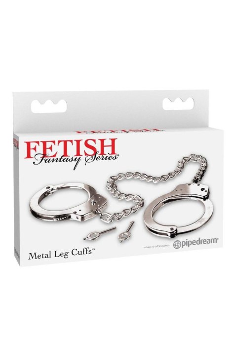 FETISH FANTASY SERIES METAL LEG CUFFS SILVER