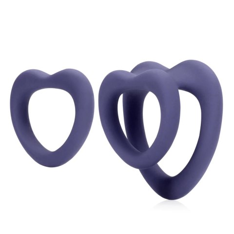 Heart Cockring Set - Violet Storm