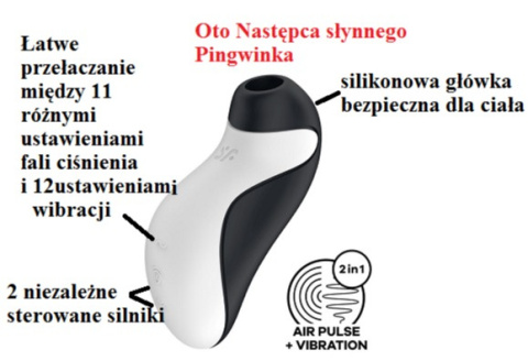 Następca Pingwinka - Orca Double Air Pulse Vibrator