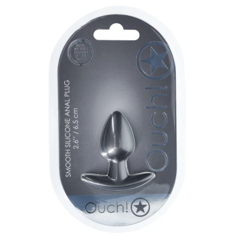 Smooth Silicone Anal Plug - Small - 2.6 / 6,5 cm - Gunmetal