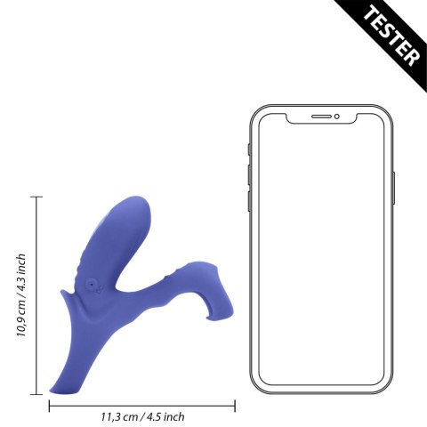 Vibrating Cockring with Clit Stimulation - Tamiya Blue