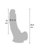 Dildo-COCK 8 INCH W/ BALLS BLACK