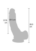 Dildo-COCK 8 INCH W/ BALLS FLESH VIBR.