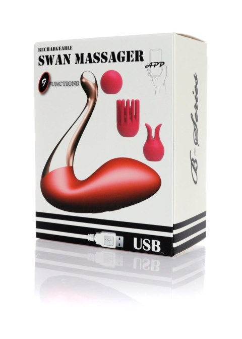 Stymulator - Swan massager, interchangeable heads - USB 9 Functions / APP Mobile