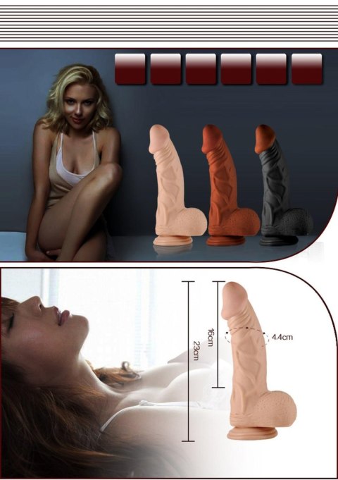 9"" Real Extreme Vibrating Dildo Flesh