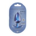 Smooth Silicone Anal Plug - Large - 3.5" / 8,9 cm - Metallic Blue