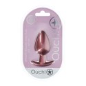Smooth Silicone Anal Plug - Large - 3.5" / 8,9 cm - Rose Gold