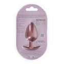 Smooth Silicone Anal Plug - Large - 3.5" / 8,9 cm - Rose Gold