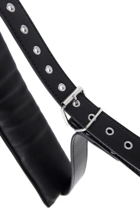 Anonymo fixing sling, PU leather, black, 145 cm