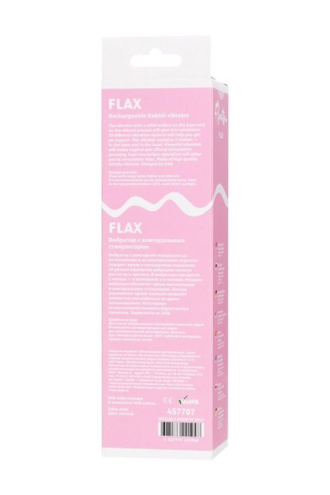 Relief vibrator with clitoral stimulation Flovetta Flax, silicone, mint, 17.5 cm