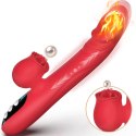 Silicone Vibrator 7 Powerful Modes - 
Licking, 7 Thrusting
Heating, Red