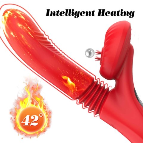 Silicone Vibrator 7 Powerful Modes - Licking,
Thrusting and Heating