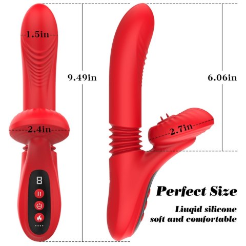 Silicone Vibrator 7 Powerful Modes - Licking,
Thrusting and Heating
