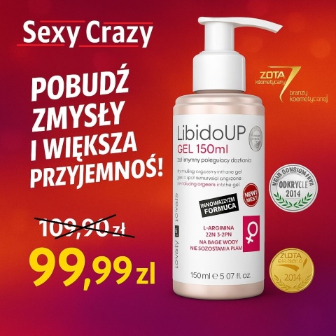 Żel Potęgujący Doznania i Orgazm u kobiet. LibidoUp 150ml.