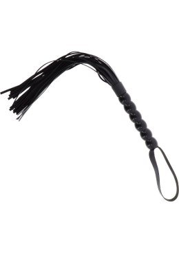 Long Beaded Flogger Whip Black