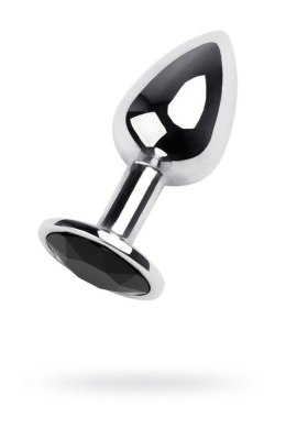 Metal by TOYFA, Anal rhinestone , metal, silver, with tourmaline crystal, 7 cm, O 2.8 cm, 50 g