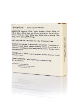 PowerPulse 2szt. powoduje szybką i długą erekcję Supl.diety