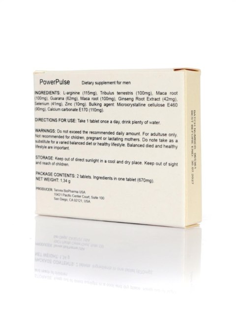 PowerPulse 2szt. powoduje szybką i długą erekcję Supl.diety