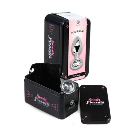 CLEAR CRYSTAL JEWELLED METAL BUTT PLUG