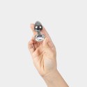 CLEAR CRYSTAL JEWELLED METAL BUTT PLUG