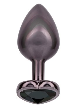 Diamond Heart Plug Large Black