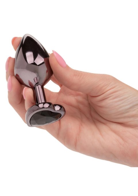 Diamond Heart Plug Large Black