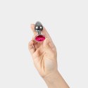 FUCHSIA JEWELLED METAL BUTT PLUG