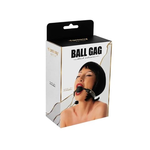 Black silicone ball gag with adjustable straps