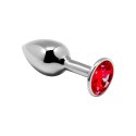 Mini Metal Butt Plug M red