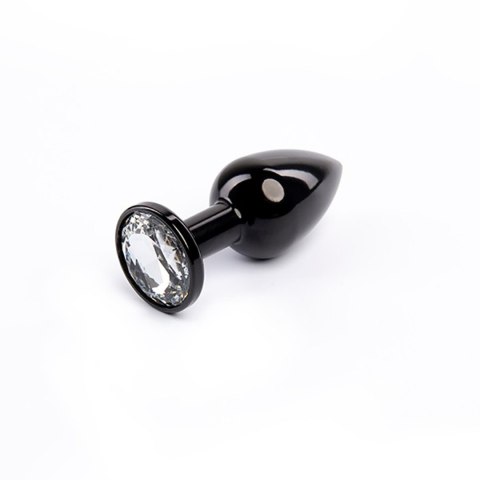 Black Butt Plug with White Diamond