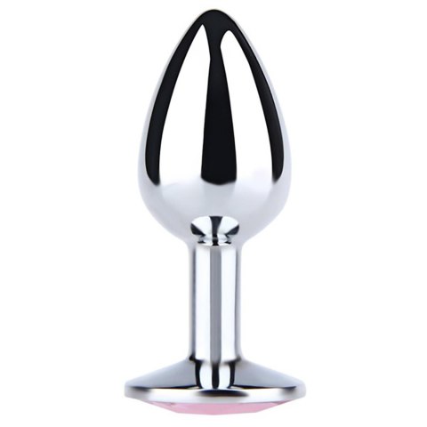 Silver Small Butt Plug with Blue Diamond