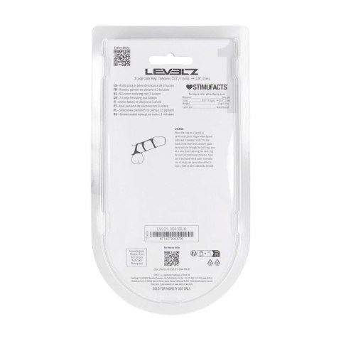 3 Loop Silicone Cockring - Black