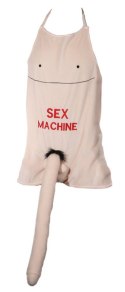 Apron with a plush penis