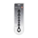 Beaded Snake Silicone Anal Probe with Loop - Black
