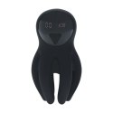 Digital Vibrating Silicone Penis Head Stimulator with Tentacles - Black